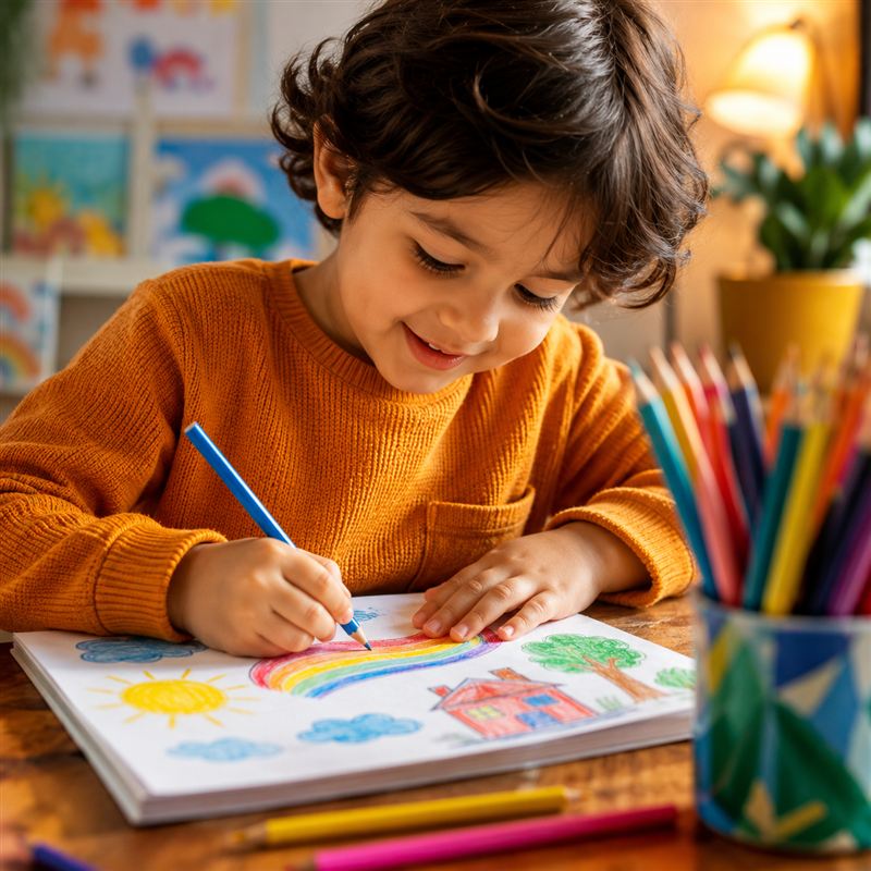 Children growing up memories and school year photo album